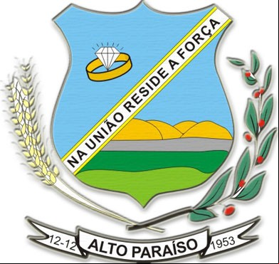 Brasão da cidade de Alto Paraiso De Goias - GO